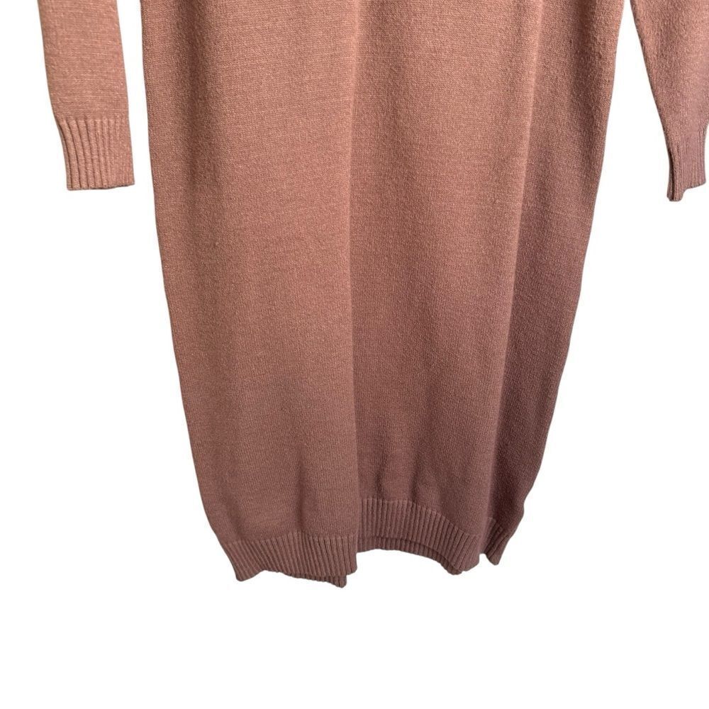 TAKE NOTE Two Tone Knit Sweater Dress Teen Girl Sz 16 Cream / Brown Ruffle - Picture 7 of 12